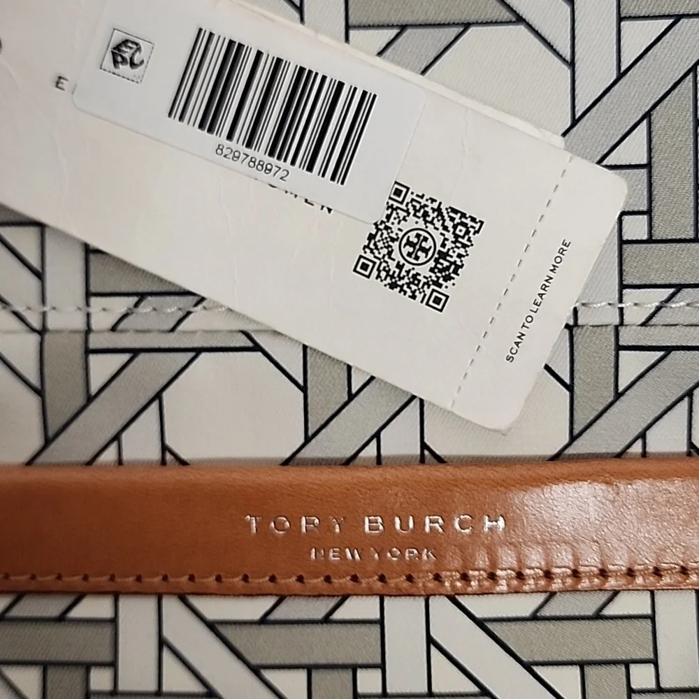 Tory Burch Signature Basketweave Print Cotton Canvas Tote NWT Retail Is $448 WOW - Picture 6 of 13